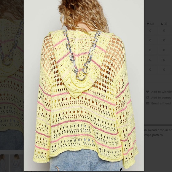 POL “ Baltimore 2” POL Woven Loop Sweater Hoodie with Crochet Patch Detail 22 - Picture 4 of 5